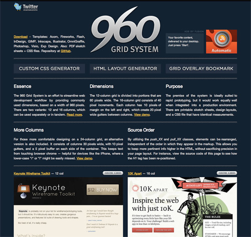 Фреймворк 960 Grid System