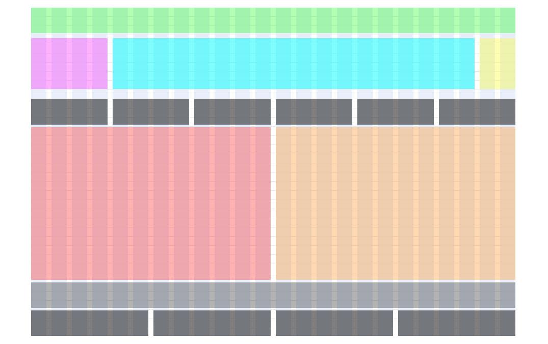 Пример блочной верстки на основе CSS-сетки