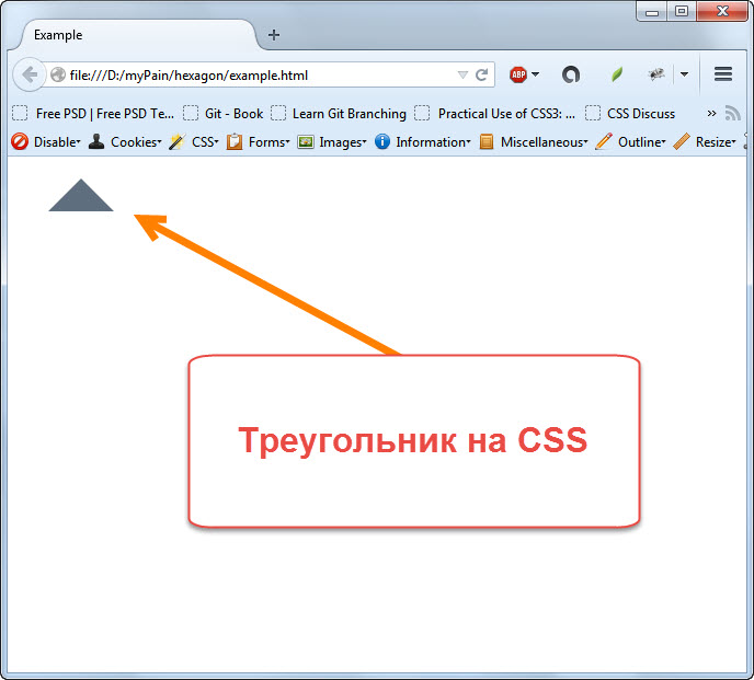 Треугольник на CSS